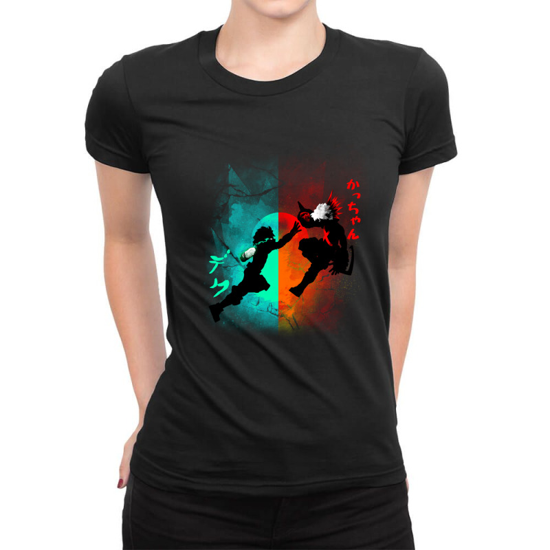 Eternal Rivals Ladies Fitted T-Shirt by cm-arts | Artistshot