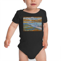 Piet View From The Dunes With Beach And Piers Domburg Baby Bodysuit | Artistshot