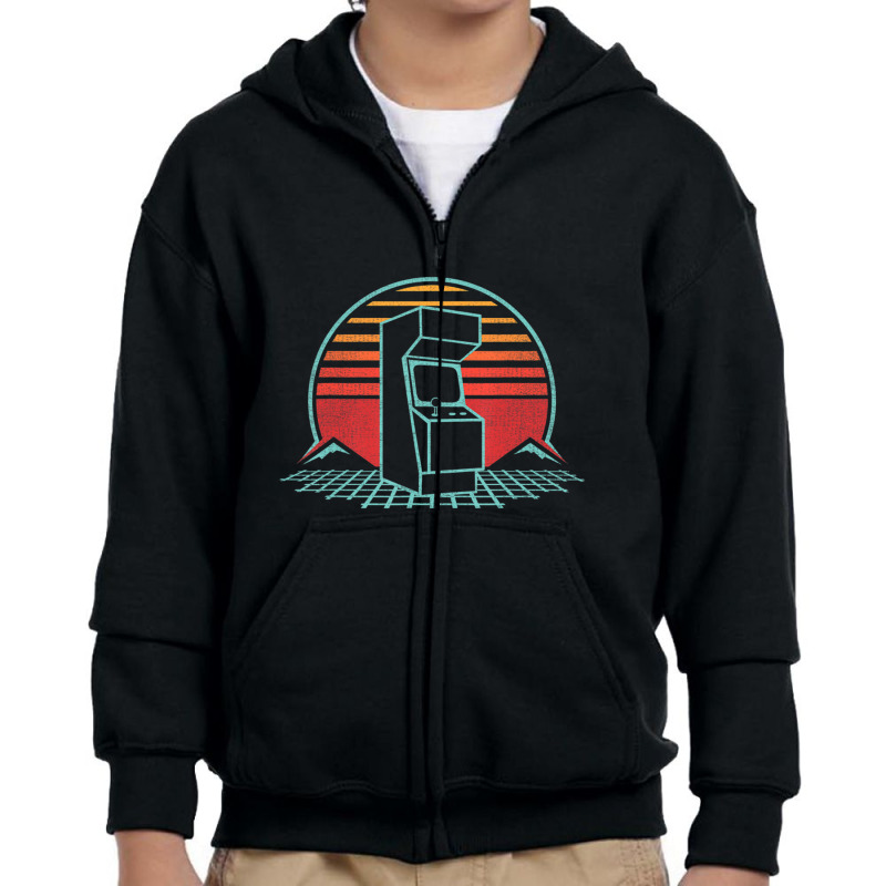 Arcade Game Machine Cabinet Nostalgia Retro 80s Gamer Youth Zipper Hoodie by Kosdapen517 | Artistshot