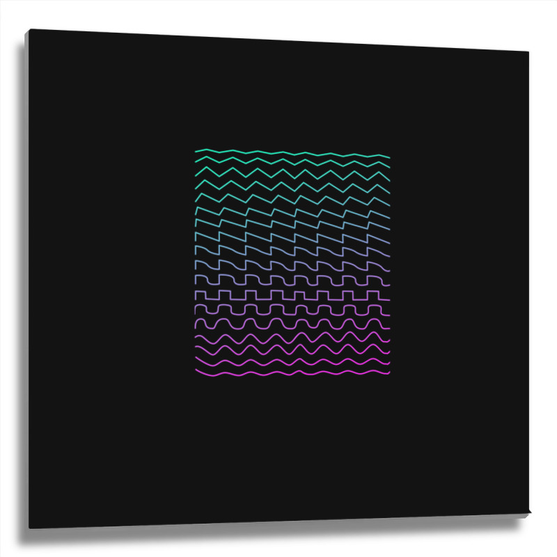 Synthesizer Waveforms Metal Print Square | Artistshot