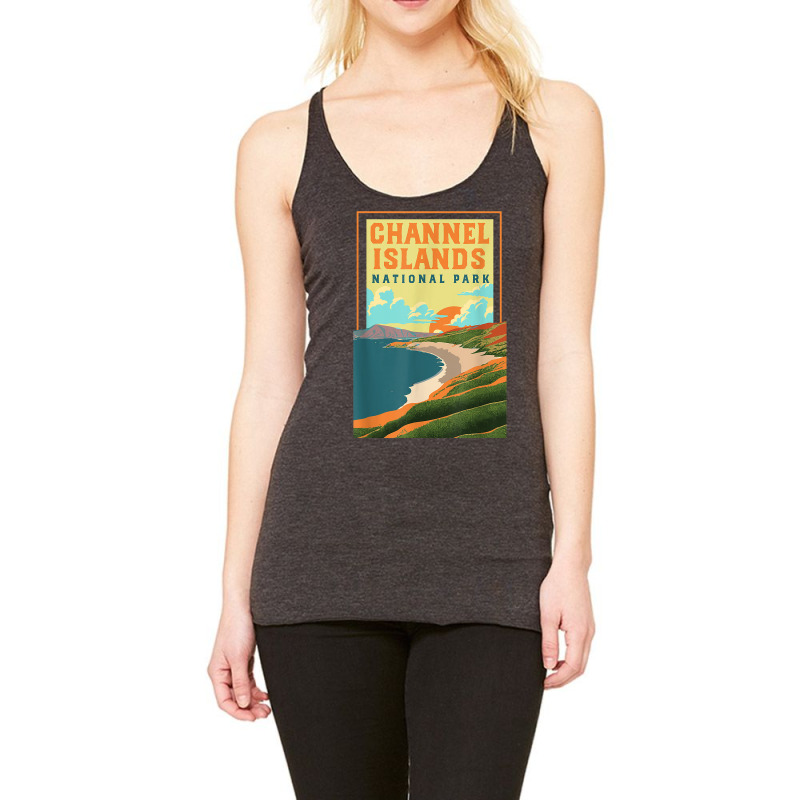 Channel Islands California Wpa National Parks Poster Retro T Shirt Racerback Tank by cm-arts | Artistshot