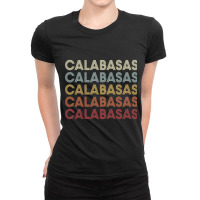 Calabasas California Calabasas Ca Retro Vintage Text Long Sleeve T Shi Ladies Fitted T-shirt | Artistshot