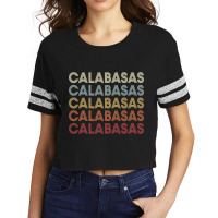 Calabasas California Calabasas Ca Retro Vintage Text Long Sleeve T Shi Scorecard Crop Tee | Artistshot