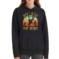 Give God The Reins Shirt Funny Cowboy Riding Horse Christian T Shirt Vintage Hoodie | Artistshot