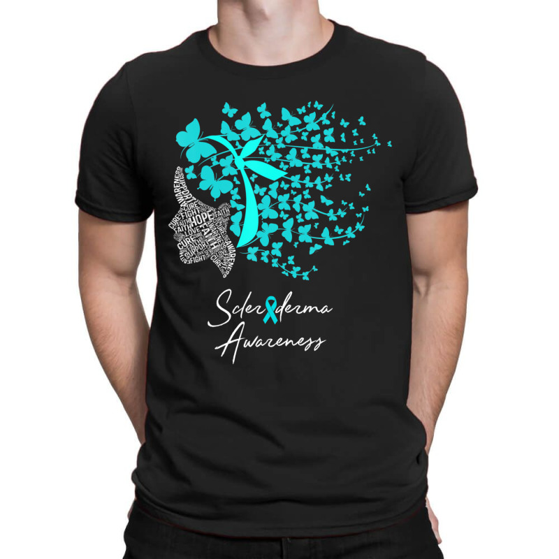 Scleroderma Awareness Teal Butterflies T-shirt | Artistshot