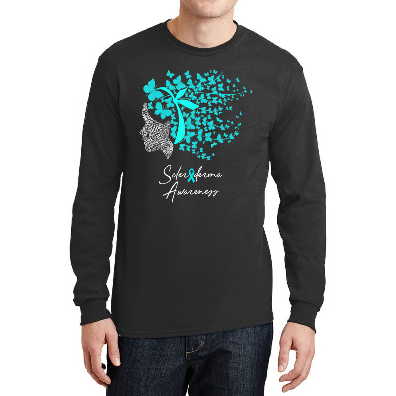 Scleroderma Awareness Teal Butterflies Long Sleeve Shirts | Artistshot