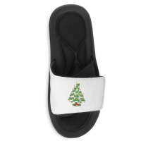 Funny Peacock Bird Lover Xmas Gift Peacock Christmas Tree Slide Sandal | Artistshot