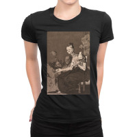 They Spin Finely By Francisco Goya Ladies Fitted T-shirt | Artistshot