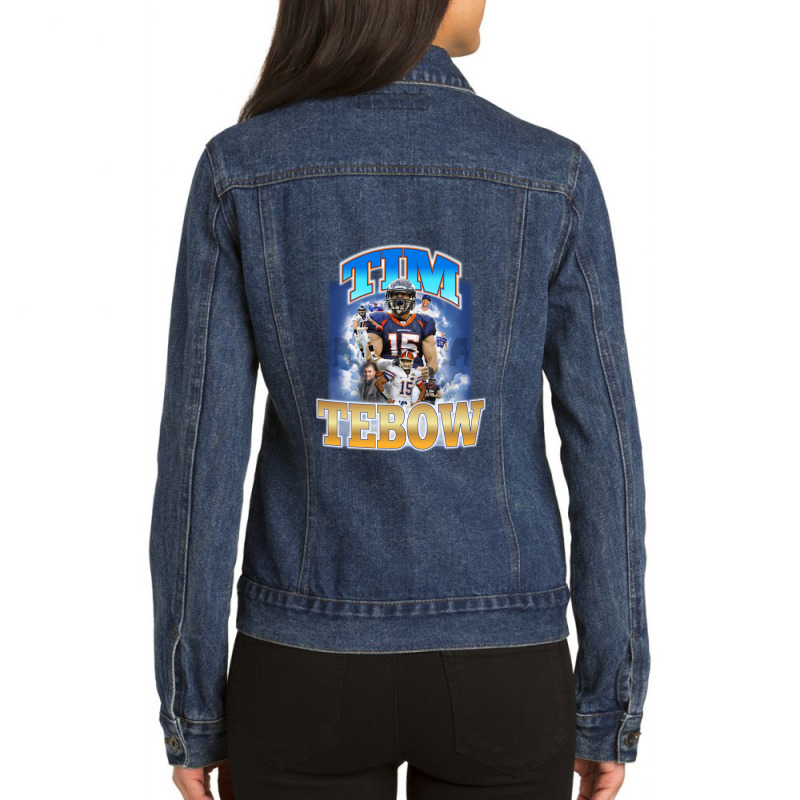 Tebow Time! Ladies Denim Jacket by CindyBriner | Artistshot