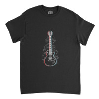 Lp Style Electric Guitar 3d Outline Flowering Vines Classic T-shirt | Artistshot