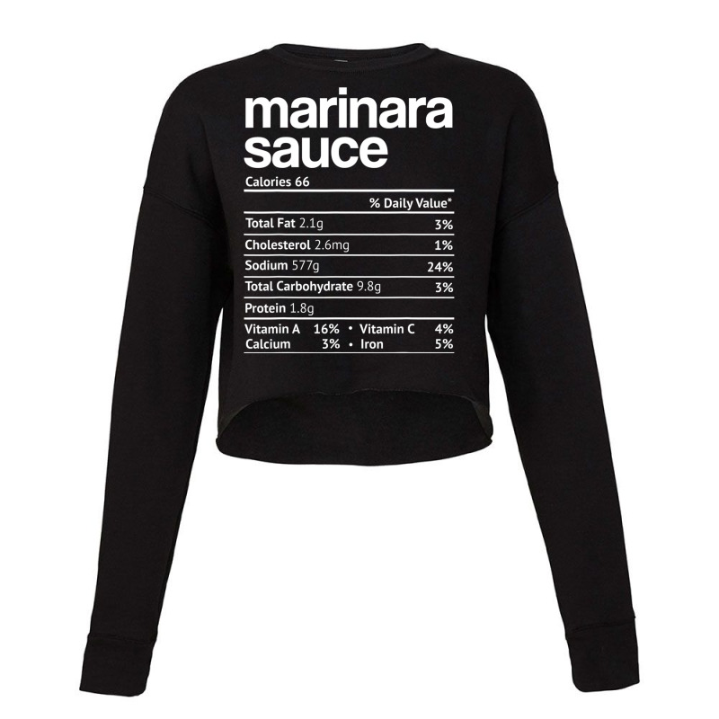 Marinara Sauce Nutrition Fact Funny Thanksgiving Christmas Cropped Sweater by Marybeth890 | Artistshot