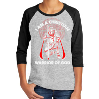 I Am A Christian Warrior Of God Crusader Knights Templar Pullover Hood Youth 3/4 Sleeve | Artistshot