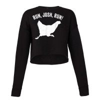 Josh Hawley Run Free Funny Josh Hawley Running Chicken T Shirt Cropped Sweater | Artistshot