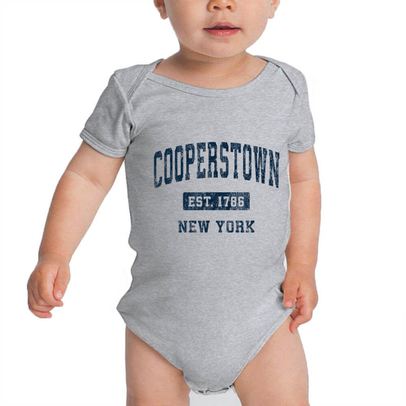 Cooperstown New York Ny Vintage Athletic Sports Design T Shirt Baby Bodysuit by cm-arts | Artistshot