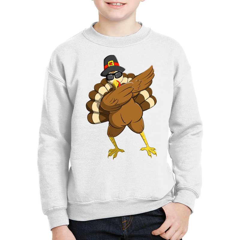 Dabbing Turkey Dabbing Thanksgiving Turkey Thanksgiving Day Youth Sweatshirt by Chalaun | Artistshot