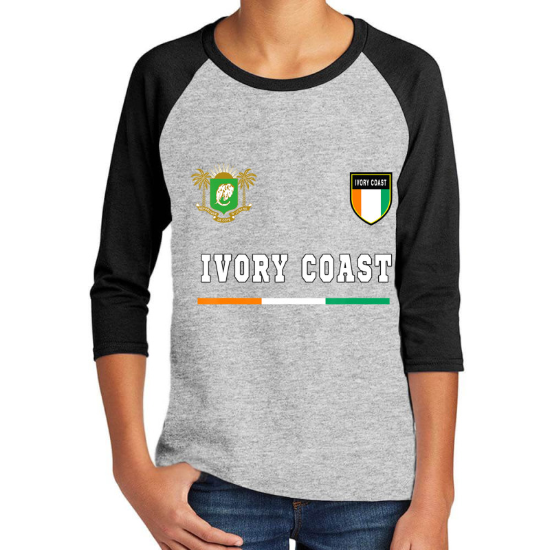 Ivory Coast Sportsoccer Jersey Flag Football Youth 3/4 Sleeve by Kemriban527 | Artistshot