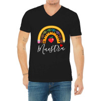 Maestra Cute Rainbow Regalos Para Maestra Bilingue Teache V-neck Tee | Artistshot