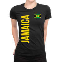 Jamaica Flag Athletic Soccer Football Sports Jersey Ladies Fitted T-shirt | Artistshot