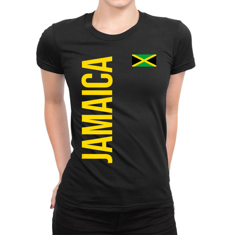 Jamaica Flag Athletic Soccer Football Sports Jersey Ladies Fitted T-Shirt by Kemriban527 | Artistshot