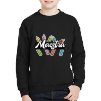 Maestra Spanish Teacher Bilingual Youth Sweatshirt | Artistshot