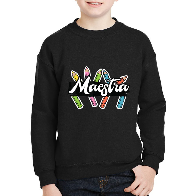 Maestra Spanish Teacher Bilingual Youth Sweatshirt by kentuckykonpha9 | Artistshot