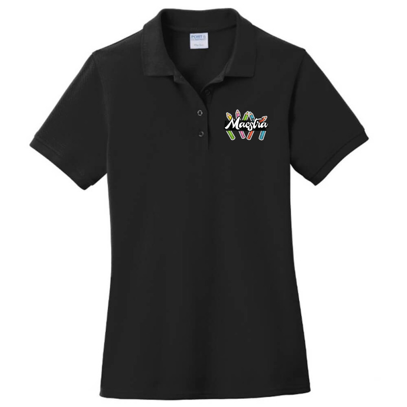 Maestra Spanish Teacher Bilingual Ladies Polo Shirt by kentuckykonpha9 | Artistshot