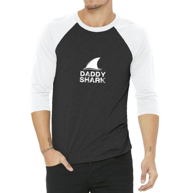 Love Daddy Shark .png 3/4 Sleeve Shirt | Artistshot