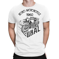 Womens Retro Motorcyle 1960 Ural Vintage Sidecar Motorbike V Neck T Sh T-shirt | Artistshot