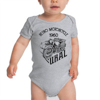 Womens Retro Motorcyle 1960 Ural Vintage Sidecar Motorbike V Neck T Sh Baby Bodysuit | Artistshot