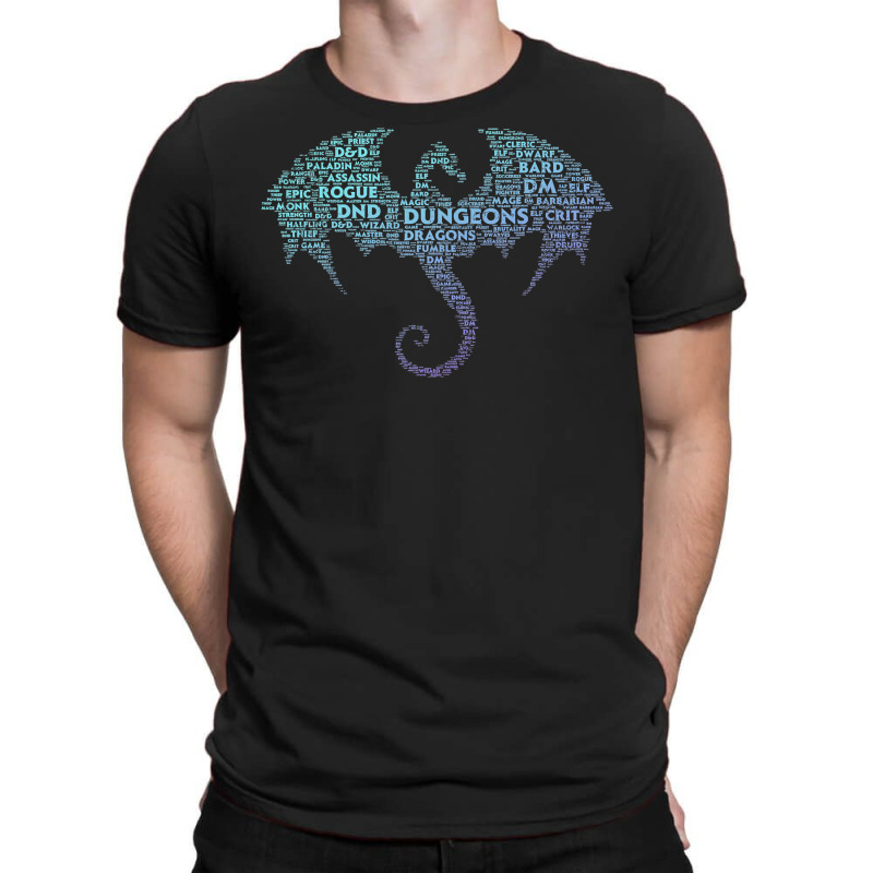 Dragon Word Art  Dungeon Crawler  Rpg Dm Gaming T Shirt T-Shirt by MleczynskiShae | Artistshot