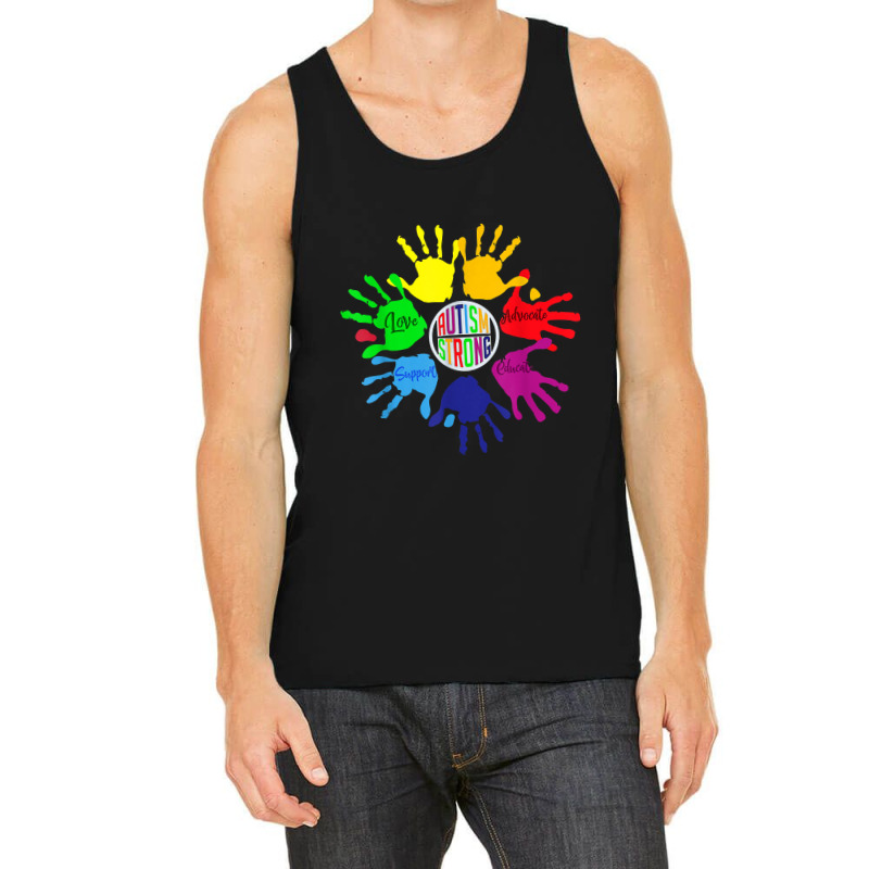 Awareness Sign Language Hand Puzzle Support Tank Top by nandhinidi | Artistshot