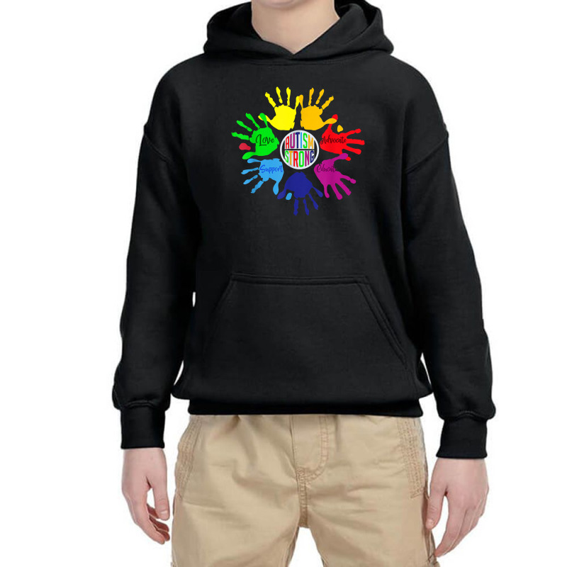 Awareness Sign Language Hand Puzzle Support Youth Hoodie by nandhinidi | Artistshot