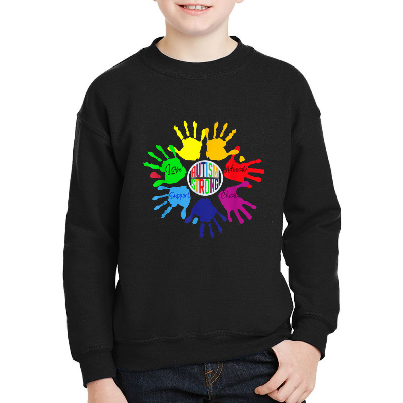 Awareness Sign Language Hand Puzzle Support Youth Sweatshirt by nandhinidi | Artistshot