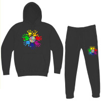 Awareness Sign Language Hand Puzzle Support Hoodie & Jogger Set | Artistshot