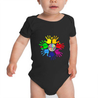 Awareness Sign Language Hand Puzzle Support Baby Bodysuit | Artistshot