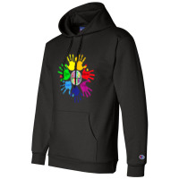 Awareness Sign Language Hand Puzzle Support Champion Hoodie | Artistshot