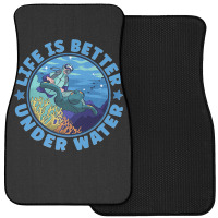 Life Is Better Under Water Marine Biology Scuba Diver Premium T Front Car Mat | Artistshot