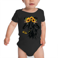 Goats Sunflower Bandana Headband Farm Animal Goat Graphics Baby Bodysuit | Artistshot