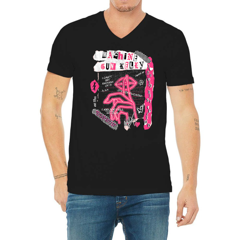 Vintage Graphic Machines Guns Art Kellys Limited Design T Shirt V-neck Tee | Artistshot