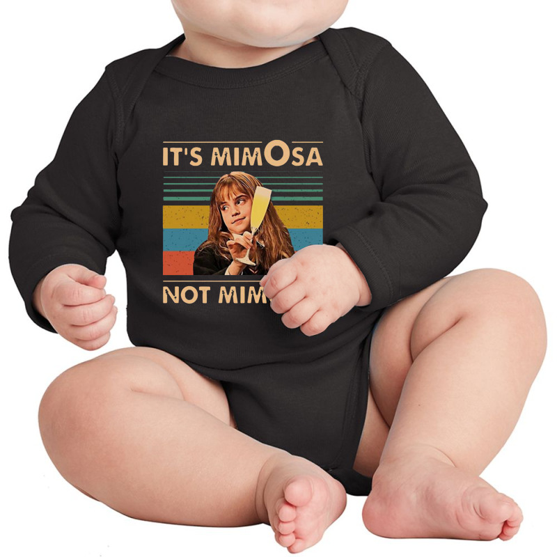 It's Mimosa Not Mimosa,mantra,quote Long Sleeve Baby Bodysuit by tepungmoci | Artistshot