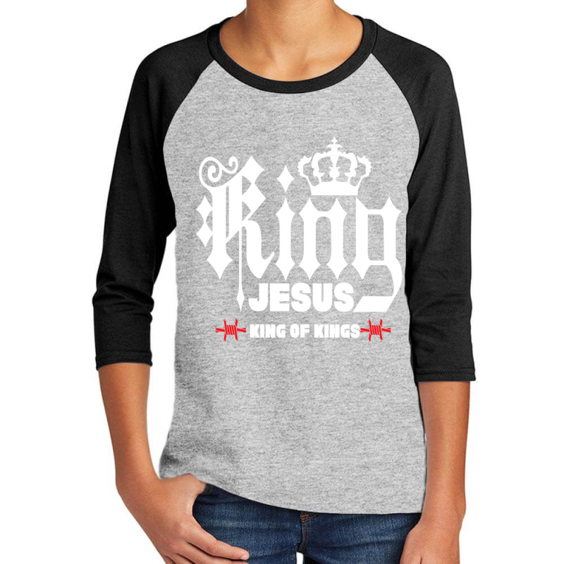 Jesus King Of Kings Christian Christmas Youth 3/4 Sleeve | Artistshot