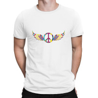 Vintage Peace And Love Old Fashion Colors T-shirts T-shirt | Artistshot