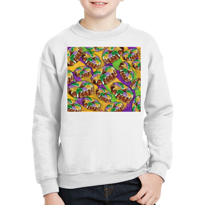 Mardi Gras King Cake Youth Sweatshirt | Artistshot