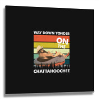 Vintage Way Down Yonder On The Chattahoochee Gift Men Women Metal Print Square | Artistshot