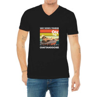 Vintage Way Down Yonder On The Chattahoochee Gift Men Women V-neck Tee | Artistshot