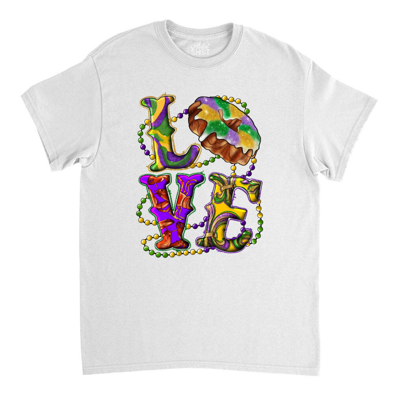 Mardi Gras Love With King Cake Classic T-shirt | Artistshot