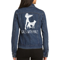 Gals With Mals Belgian Malinois Lover Pullover Hoodie Ladies Denim Jacket | Artistshot