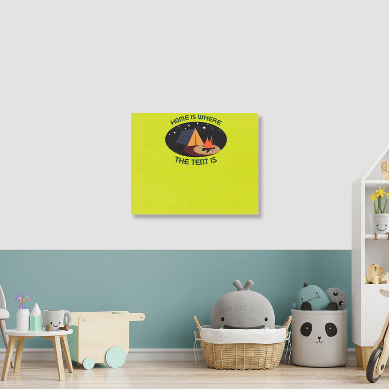 Home Is Tent Funny Landscape Canvas Print | Artistshot