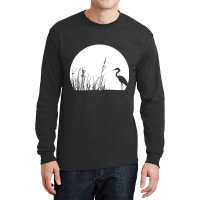 Heron In The Reeds Zen Mood Nature Lovers Long Sleeve Shirts | Artistshot