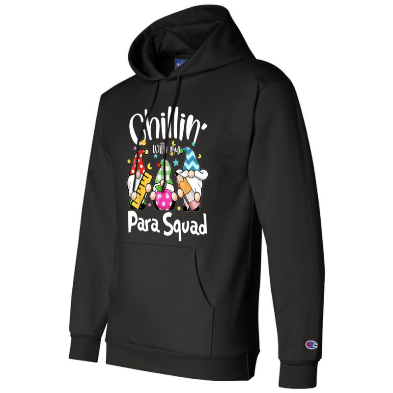 Paraprofessional Para Squad Chillin Gnomes Christmas Teacher Champion Hoodie by cm-arts | Artistshot